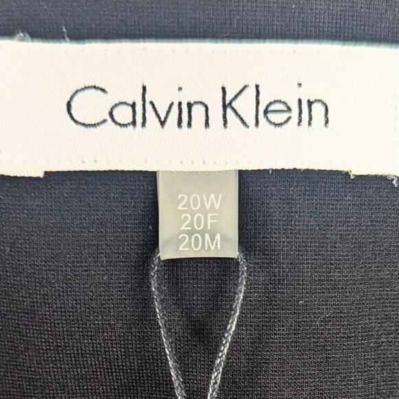 Calvin Klein Plus 20W Tweed Blazer Open Front Black White Business Casual NWT - Picture 3 of 10